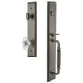 thumbnail image 2 of Grandeur 848936 Carre Solid Brass Rose Dummy Full Plate "F" Grip Handleset - Bronze, 2 of 5