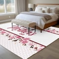 thumbnail image 4 of 5'x7' Area Rugs, Pink Mother's Day Indoor Outdoor Area Rug for Living Room Bedroom, Watercolor Flowers Modern Polka Dot Striped Washable Bathroom Rugs Kitchen Floor Carpet Mats Home Decor Aesthetic, 4 of 8