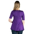 thumbnail image 3 of 24seven Comfort Apparel Elbow Sleeve Maternity Swing Tunic Top, 3 of 4