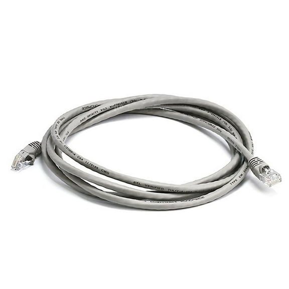 Monoprice - Patch cable - RJ-45 (M) to RJ-45 (M) - 7 ft - UTP - CAT 5e - booted, snagless, stranded - gray