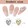thumbnail image 2 of 60 piezas de decoración de uñas 3D, gemas y piedras de uñas en forma de corazón para uñas acrílicas, joyería de manicura, diamantes de imitación para uñas, dijes para decoración de uñas para mujeres, 2 of 7