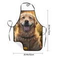 thumbnail image 4 of Naloa 1Pack Adjustable Bib Apron Waterdrop Resistant Cooking Kitchen Aprons for Women Men Chef, Sunset Daisy Dog Print, 4 of 5