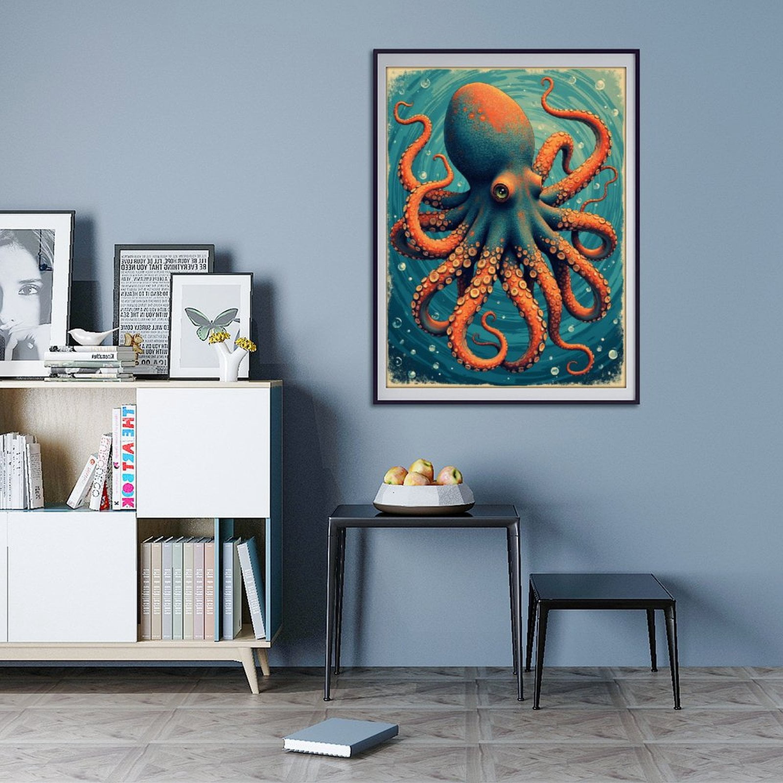 Diamond Art Kits for Adults - 5d Colorful Ocean Octopus Illustration Diamond Painting for Adults, Diamond Art for Adults Beginners, Diamond Painting Kits for Adults for Home Wall Decor