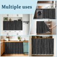 thumbnail image 6 of Vintage Black Cabinet Dishwasher Hidden Curtains, Privacy Closet Door Curtain, Contemporary Simple Solid Color Linen Texture Adhesive Dust Proof Under Sink Skirt for Bathroom Kitchen 35"x35", 6 of 8
