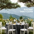 thumbnail image 2 of Elegant Round Table Cloth - 108 Inch, Made With Fine Crushed-Velvet Material, Beautiful Ebony - Black Tablecloth With Durable Seams, Round Table Cover Great for Weddings, Parties, Birthdays & Events, 2 of 5