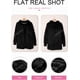 thumbnail image 4 of Abrigo De Lana Sintética para Mujer, Chaqueta Difusa De Piel De Oveja De Moda De Otoño E Invierno con Capucha,Black,3XL, 4 of 5