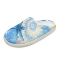thumbnail image 5 of Wismoutput Dragonfly Tie Dye Cotton Slippers for Women Big Girls Fashion Printed Slippers Lightweight and Comfortable Fluffy Cotton Slippers, 5 of 7