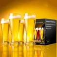 thumbnail image 3 of Ratrabas Beer Glasses 14 oz, Pint Glasses Set of 4, Pilsner Wheat Beer Glasses, Glasses Drinking Set, Glassware Gift for Men, 3 of 7