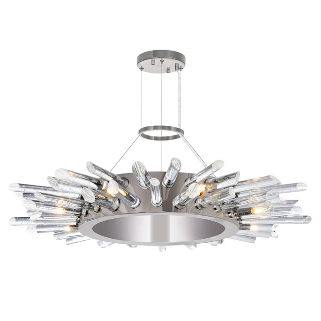 CWI Lighting 8 Light Chandelier with Polished Nickle finish