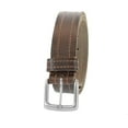 thumbnail image 2 of 1-1/2 in. US Steer Hide Leather Double Stitch Men's Belt w/ Antq. Nickel Buckle- Brown, 2 of 2