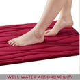 thumbnail image 4 of 1 Piece Swirls Design Embossed Solid Color Memory Foam Soft Bathroom Rug Set Non-Slip PVC Backing, 4 of 5