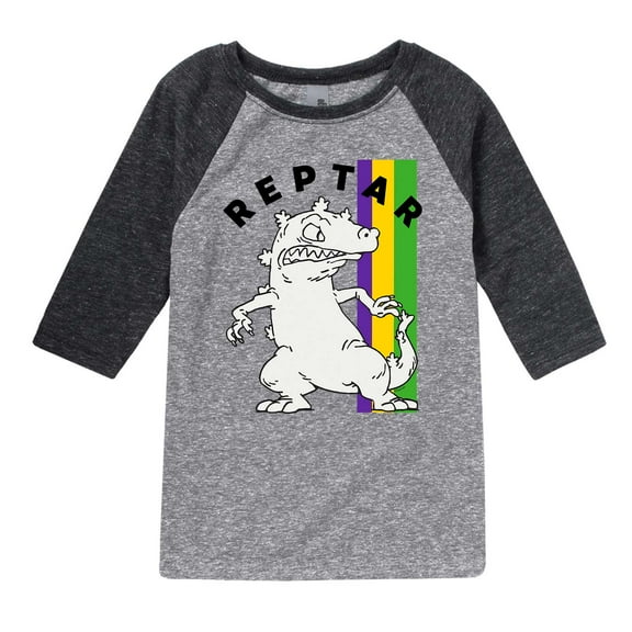 Rugrats - Reptar - Toddler And Youth Girls Raglan Graphic T-Shirt