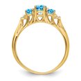 thumbnail image 2 of Primal Gold 14 Karat Yellow Gold Oval Blue Topaz and Diamond Ring, 2 of 7
