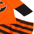 thumbnail image 5 of Toddler Baby Halloween Smile Pumpkin Print Long Sleeve Tops Striped Pants Set, 5 of 5