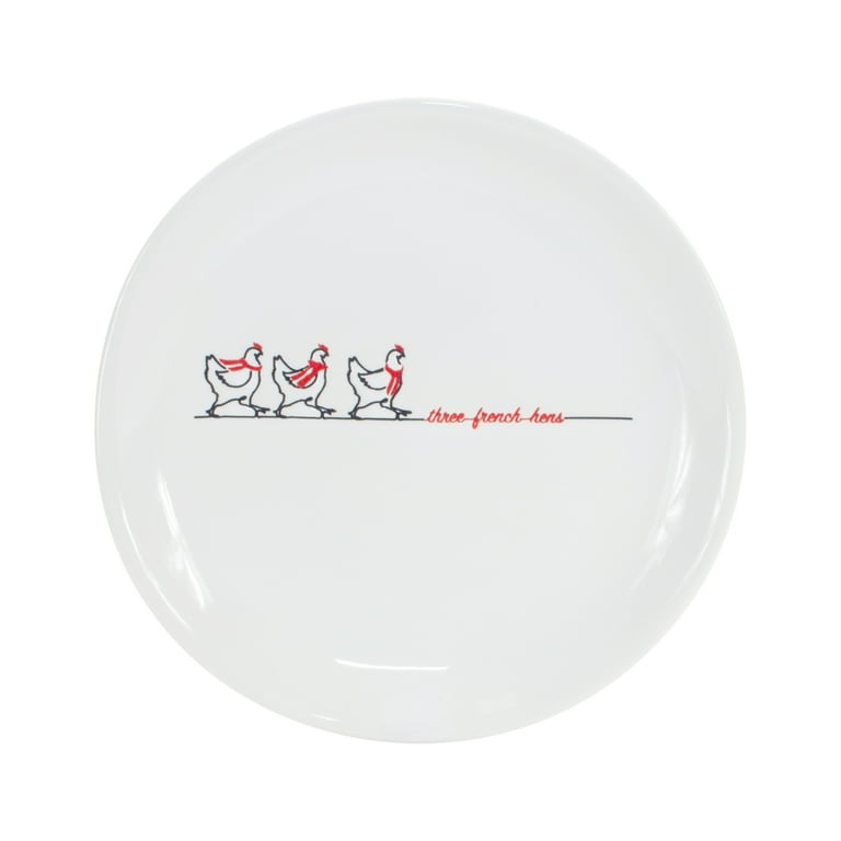 Melrose Stoneware Mistletoe Plate (Set of 4)