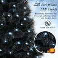 thumbnail image 3 of Demi Bonn S Size Black Artificial Halloween Tree - 210 Cool White LEDs, 2 Leaf Types, Flame-Retardant, 3 of 7