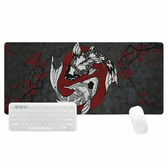 CCOCC Desk Mat,Sweat-Resistant Mouse Pads for Desk,Non-Synthetic Rubber xxl Mouse Pad,Style1,17.7"x35.4"