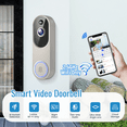 thumbnail image 3 of Wireless Smart Doorbell Camera: WiFi Connection, Cloud Storage & Easy Installation, Night Vision (No Receiver), 3 of 5