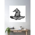 thumbnail image 2 of Witch Hat Poster Wall Art, Modern Wall Decor For Living Room Bedroom, 30x30 UNFRAMED, 2 of 3