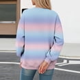 thumbnail image 3 of cocolona Womens Gradient Pullover Sweatshirts Crew Neck Long Sleeve Casual Loose Fall Tops, 3 of 4