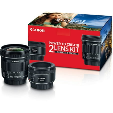 Canon Portrait & Travel 2-Lens Kit - 50mm f/1.8 and 10-18mm f/4.5?5.6 IS (Best Canon Portrait Lens 2019)
