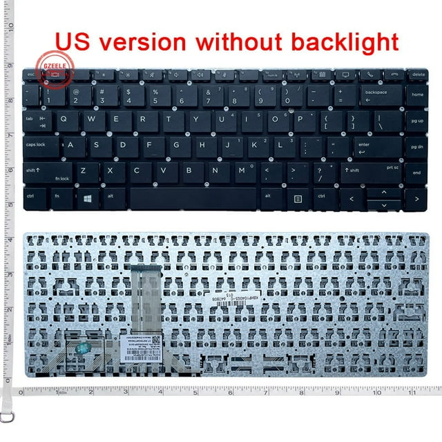 Clavier d'Ordinateur Portable US/RU Anglais pour HP Elitebook x360 1040 G4 1040 G5 1040 G6 HSN-Q02C Rétroéclairé US Sans Rétroéclairage