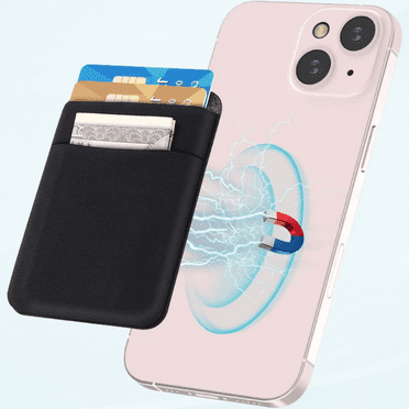 Magnetic Wallet for Magsafe, Double Slot Phone Card Holder Compatible with iPhone 14, 13, 12 Series & Magsafe Case