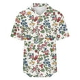 thumbnail image 5 of XFLWAM Womens Casual Short Sleeve Button Down Shirts Summer Cotton Solid Color Top Blouses with Pockets Multicolor XXL, 5 of 6