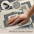 thumbnail image 6 of ODIKA Extra Large Structured Grid Motif Balanced Symmetrical Neutral for Master Suite, California King, Under Bed, Foldable Easy Care, 6 of 7