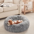 thumbnail image 3 of 36 inches Donut Dog Bed for Large Dogs - Calming Fluffy Round Pet Bed with Removable & Washable Cover,Fits up to 80 lbs Pets (Tie-dye Pink,Large), 3 of 7