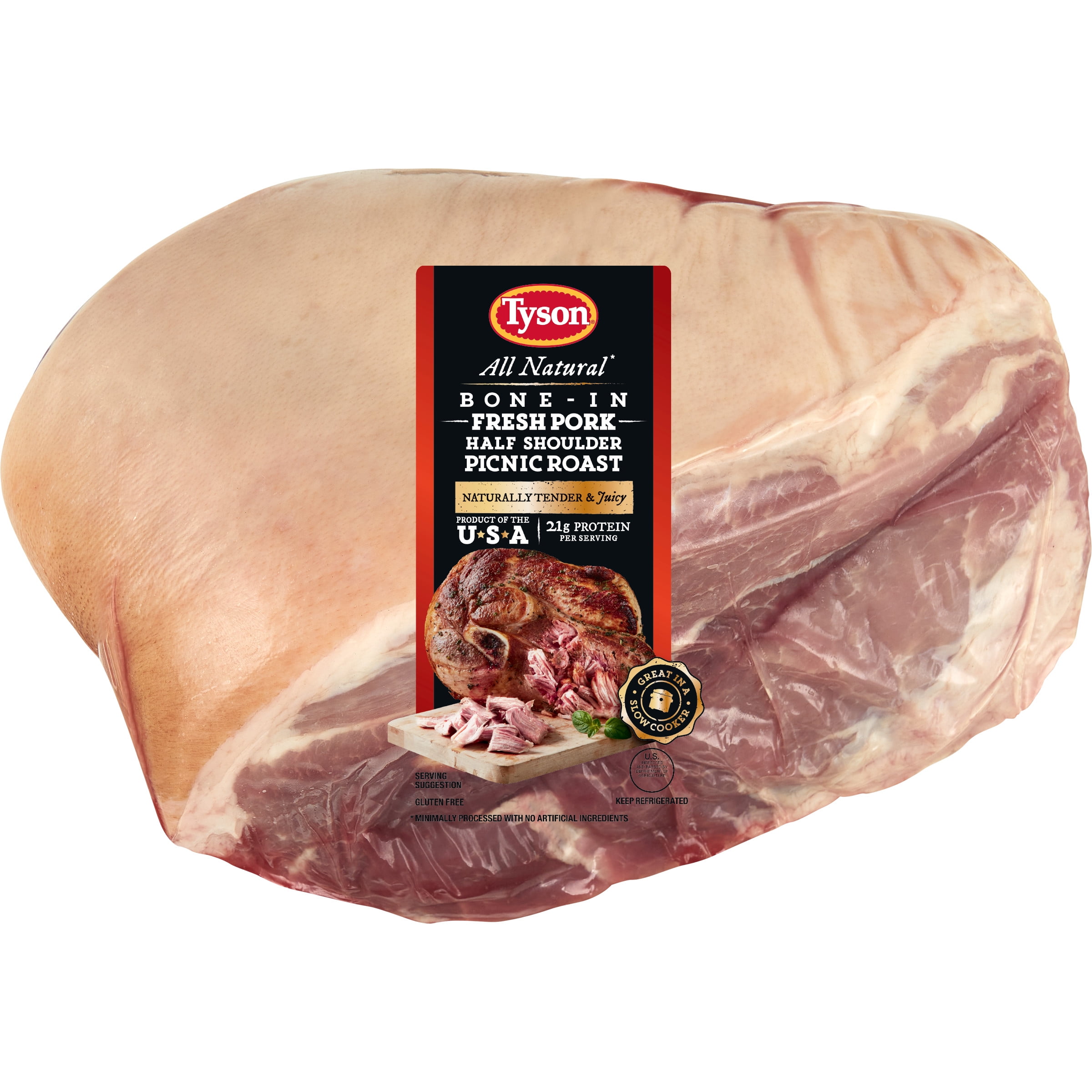 Tyson All Natural* Pork Picnic Roast Bone-In, 6.0 - 6.5 lb