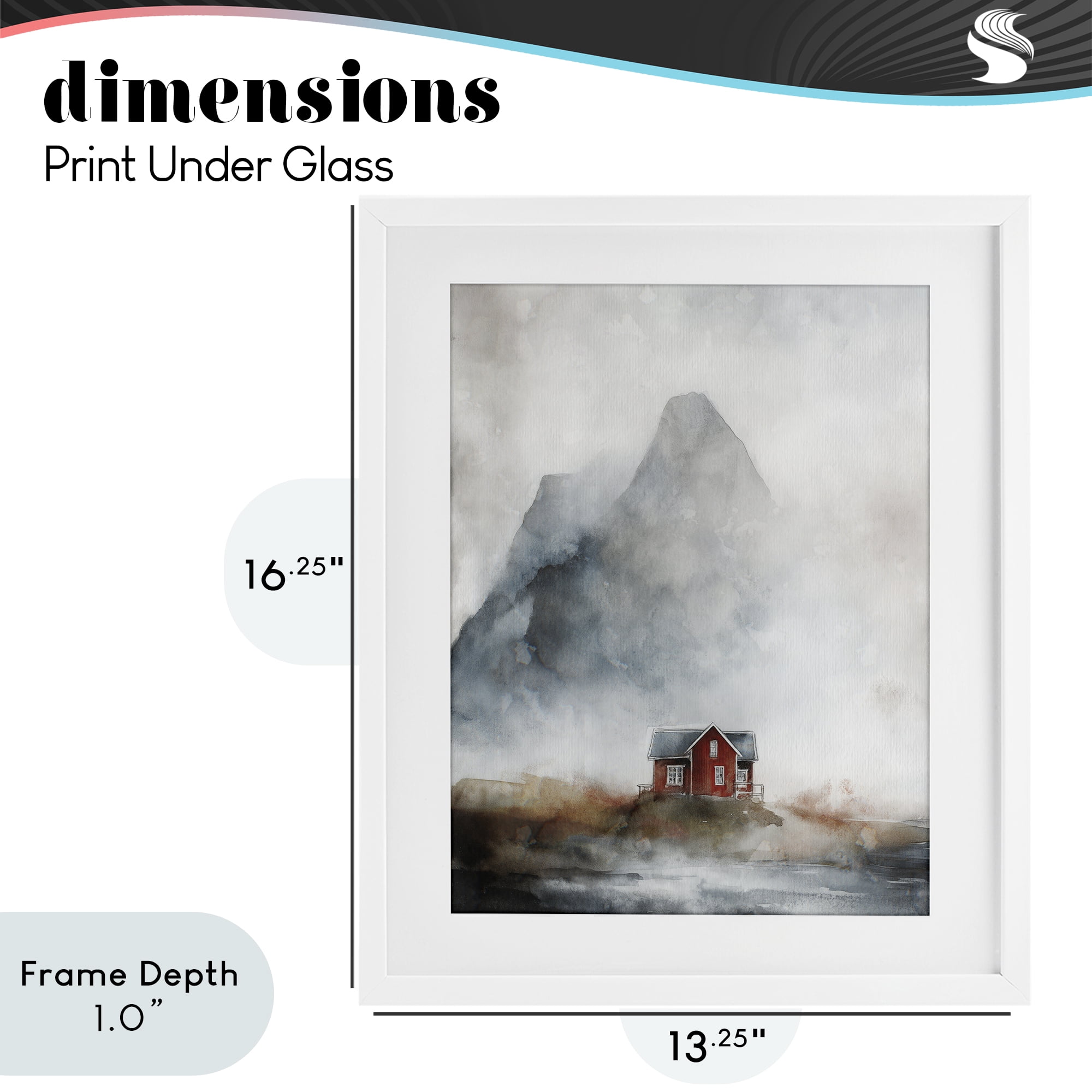 Stupell Industries Foggy Hugged Hut White Framed Print Under Glass, design by Svetlana Aleynikova