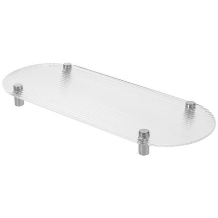 WHAMVOX  Perfume Vanity Dresser Tray Acrylic Striped Jewelry Tray Organizer Makeup Tray