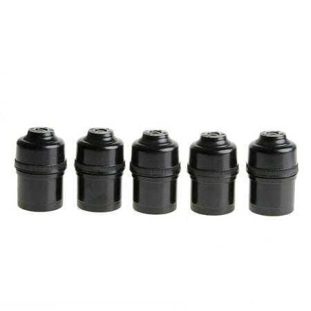 

5pcs Black E27 Light Bulb Lamp Holder Base Pendant Screw Cap Socket 250V 4A
