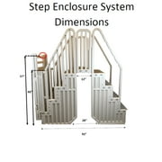 Confer Entry System Swimming Pool Ladder - Warm Grey with Blue Treads