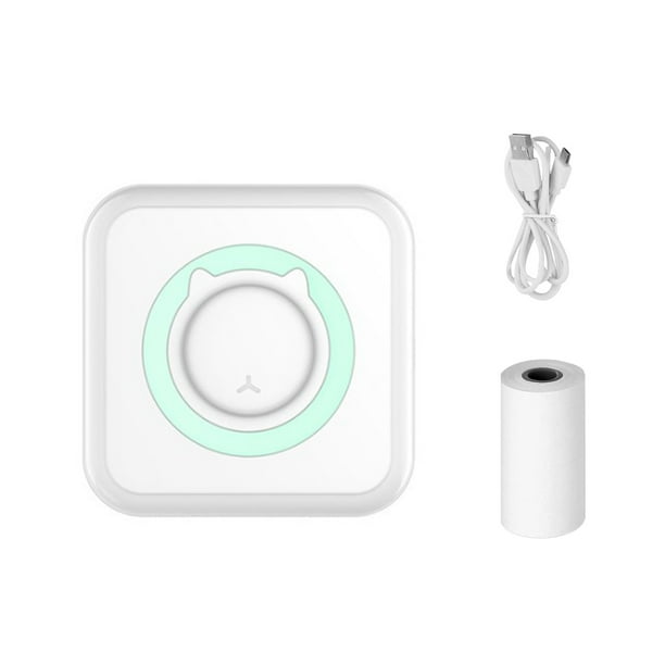 Impresora térmica Impresora inalámbrica Bolsillo Dispositivo de impresión fotográfica recargable compatible con Bluetooth, Verde Inevent EL003086-01