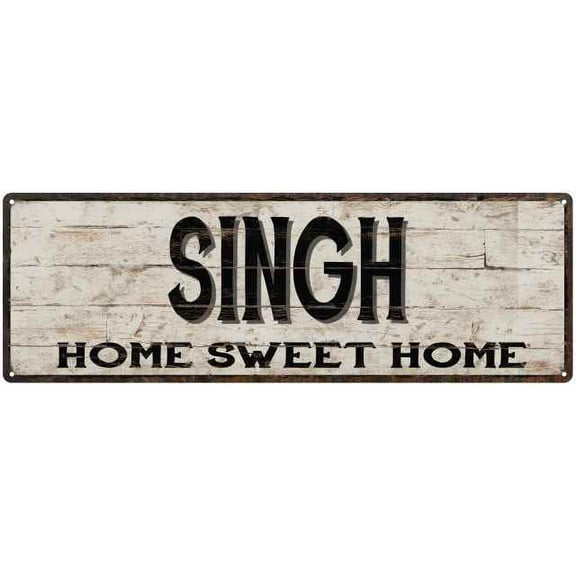 SINGH Rustic Home Sweet Home Sign Gift 6x18 Metal Decor 206180084396