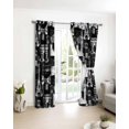 thumbnail image 3 of Eiffel Tower Blackout Curtains for Bedroom/Living Room, Thermal Insulated Kitchen Curtains, Vintage France Romantic European Paris City Art Grommet Darkening Window Treatment Drapes 52"x84"x2, 3 of 8