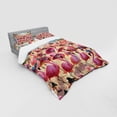 thumbnail image 2 of Ambesonne Flamingo Bedding Set 4 Pcs, Tropical Birds Funny Beach, Calking, Pink Beige and Pale Sky Blue, 2 of 2