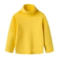 thumbnail image 4 of GYRATEDREAM Boys Girls Turtleneck Long Sleeve Soft Cotton T-Shirts Solid Color Warm Tee Tops 1-10T, 4 of 7