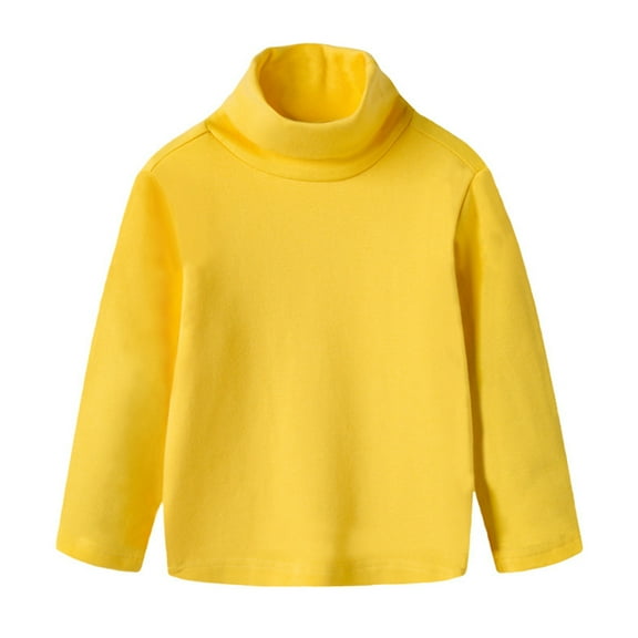 GYRATEDREAM Unisex Toddler Baby Warm Sweater Pullover Boys Girls Long Sleeve Soft Turtleneck High Neck Solid T-Shirt Top Kids Cotton Backing Blouse for 1-10 Years