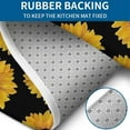 thumbnail image 4 of Black Sunflower Pattern Bathroom Rugs Sets 3 Piece,Toilet Cover Set,Absorbent Non Slip Bathroom Mats Sets with U-Shaped Contour Rug Toilet Rug Set, 4 of 5