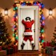 thumbnail image 5 of Adornos navideños divertidos para la parte trasera de la puerta, pancartas divertidas de Papá Noel para la parte trasera de la puerta, decoración navideña divertida para la entrada con regalo, adornos, 5 of 5