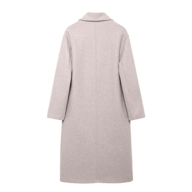 EHQJNJ Womens Wool Coat with Belt Women's Fashion Solid Color Soft Loose Wool Coat Jacket Long Trench Coat for Women Winter White Jackets for Women EHQJNJ Womens Wool Coat with Belt Women's Fashion Solid Color Soft Loose Wool Coat Jacket Long Trench Coat for Women Winter White Jackets for Women