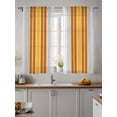 thumbnail image 4 of Sheer Curtains 63 Inch Length 2 Panels Set for Bedroom, Orange Stripes Semi Sheer Curtains for Windows, Modern Farmhouse Simple Vertical Lines Voile Window Treatments Rod Pocket Curtain, 4 of 7
