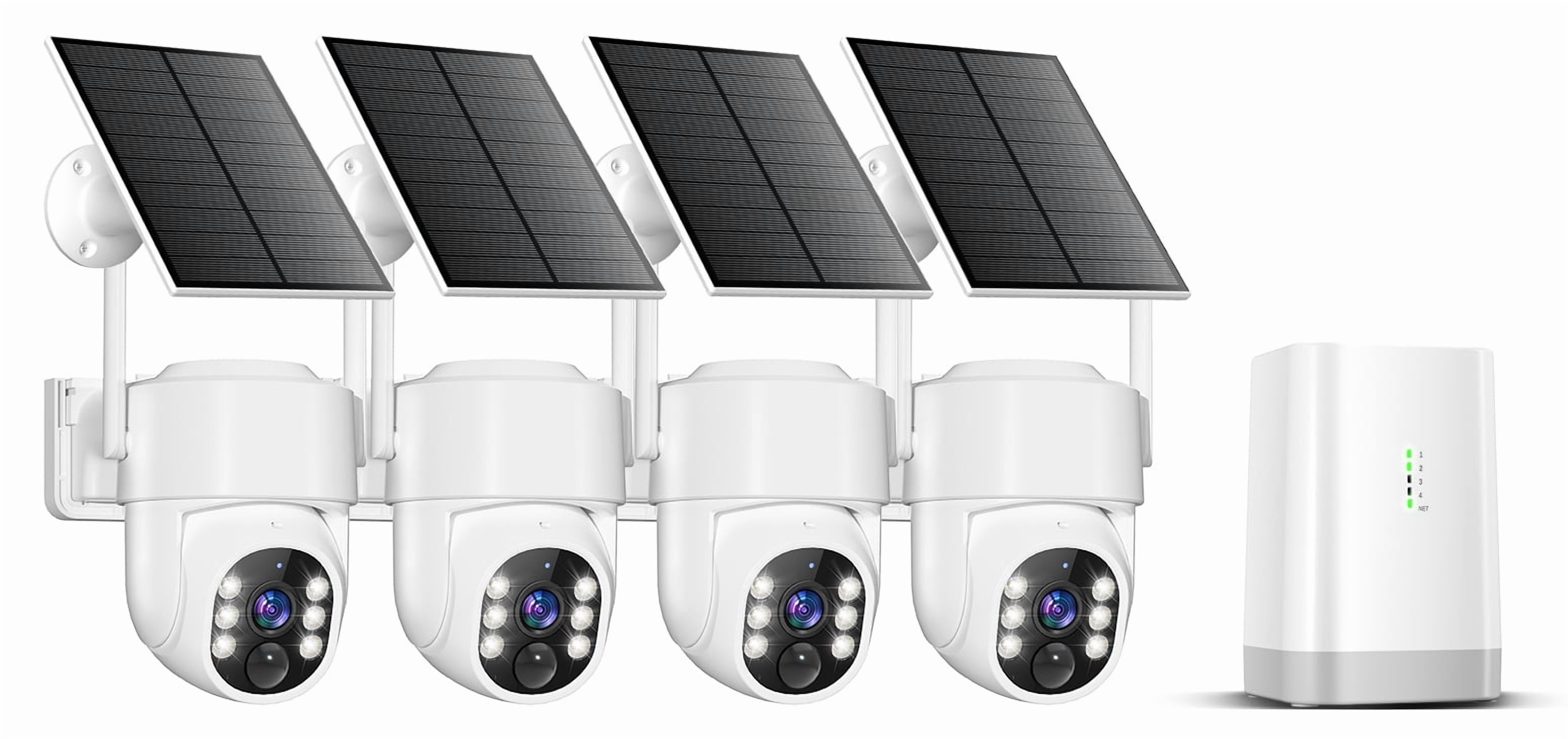 Gbiut Solar Wireless Outdoor Security Camera System 4-Pack photo 2