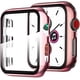 thumbnail image 1 of 2 Piezas Compatibles con Caja Apple Watch Series 1/2/3 38mm, [Cobertura Completa] Protector de Pantalla de Vidrio Templado Antirrayas + Funda Protectora de Parachoques de PC para iWatch Series 1/2/3 38mm - Rosa Rojo Verde, 1 of 5