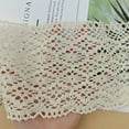 thumbnail image 3 of Beige Lace Ribbon 10 Yards Cotton Lace Trim Crochet Sewing Lace for Crafts, Gift Package Wrapping, Bridal Wedding Decoration, Widen 5.1 inch,Style 4, 3 of 5