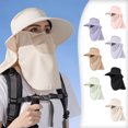 thumbnail image 1 of Chal de protección solar con sombrero para niños | Agujero para coleta | Malla transpirable | Sombrero plegable tipo pescador para viaje | Ala ancha para sombrear el rostro | Poliéster | Talla única, 1 of 7