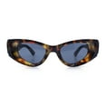 thumbnail image 5 of Womens Classy Mod Thick Plastic Triangular Cat Eye Rectangle Sunglasses Tortoise - Black, 5 of 8